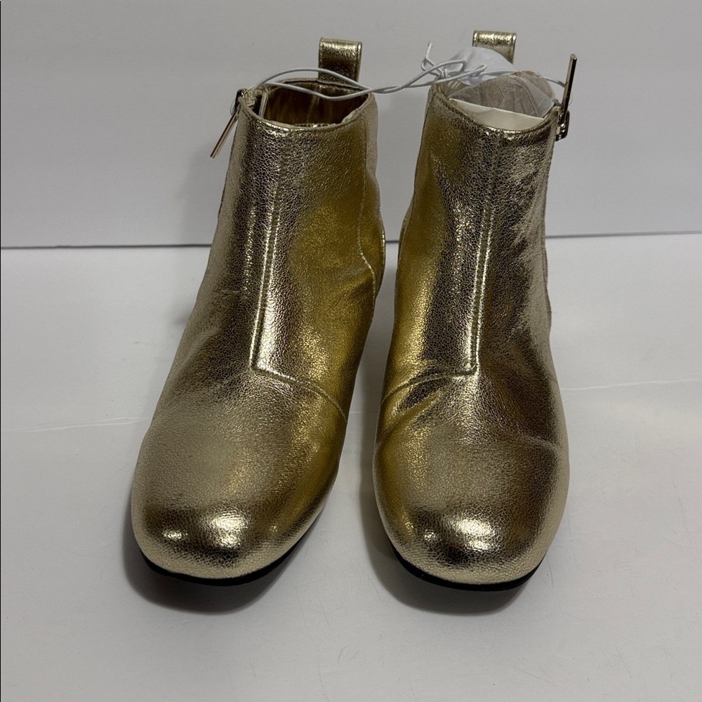 Girls 3M Gold Ankle Bootie With Zipper NWT by I.Miller